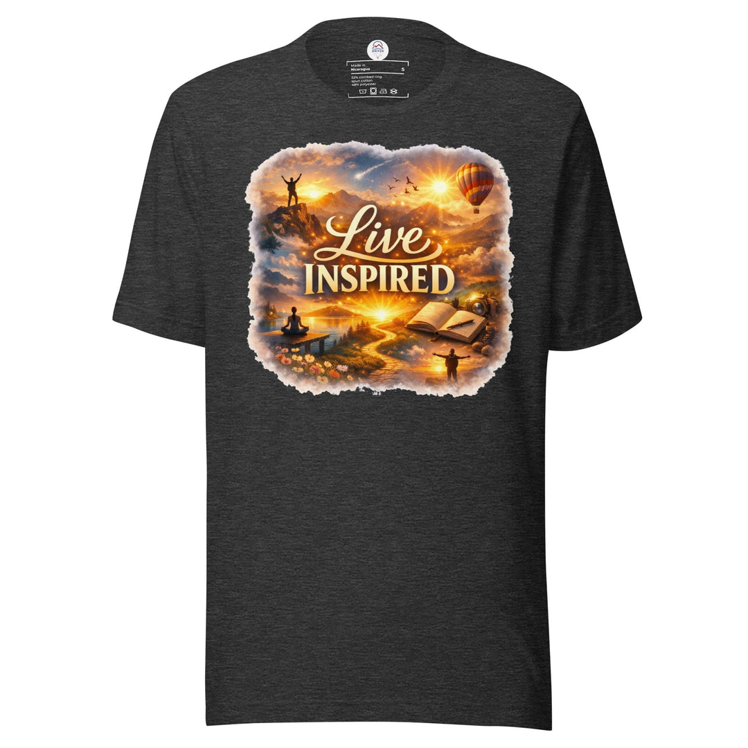 My Driven Threads Mindfulness T Shirt Dark Grey Heather / XS Live Inspired
