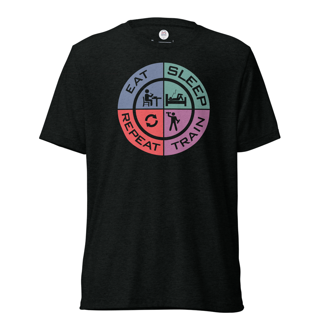 My Driven Threads Fitness T Shirt Eat Sleep Train Tee